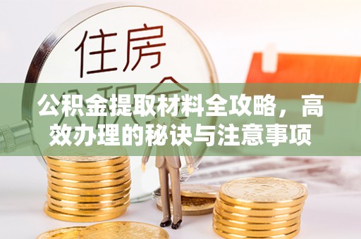 饶平公积金提取材料全攻略，高效办理的秘诀与注意事项