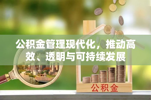 饶平公积金管理现代化，推动高效、透明与可持续发展