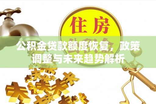饶平公积金贷款额度恢复，政策调整与未来趋势解析