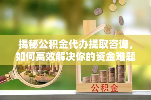 饶平揭秘公积金代办提取咨询，如何高效解决你的资金难题