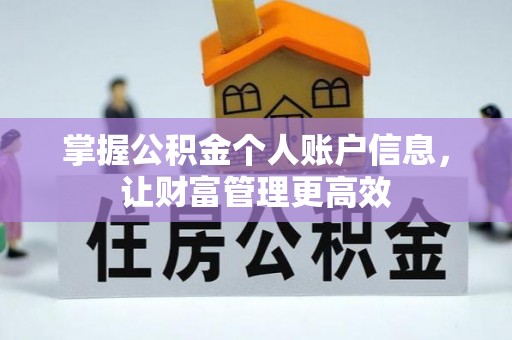 饶平掌握公积金个人账户信息，让财富管理更高效