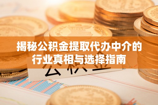 饶平揭秘公积金提取代办中介的行业真相与选择指南