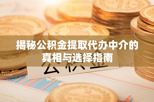 饶平揭秘公积金提取代办中介的真相与选择指南