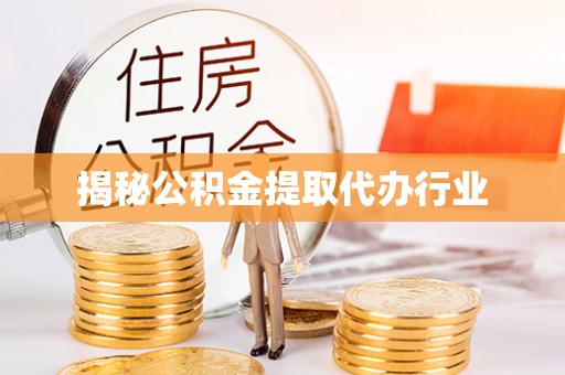 饶平揭秘公积金提取代办行业