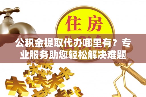 饶平公积金提取代办哪里有？专业服务助您轻松解决难题