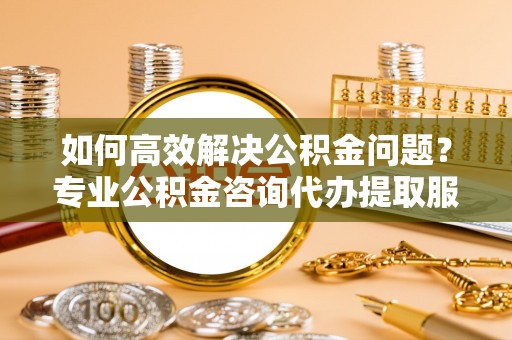饶平如何高效解决公积金问题？专业公积金咨询代办提取服务来帮你