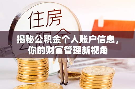 饶平揭秘公积金个人账户信息，你的财富管理新视角