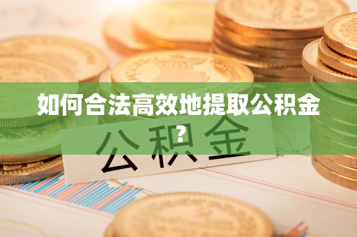 饶平如何合法高效地提取公积金？